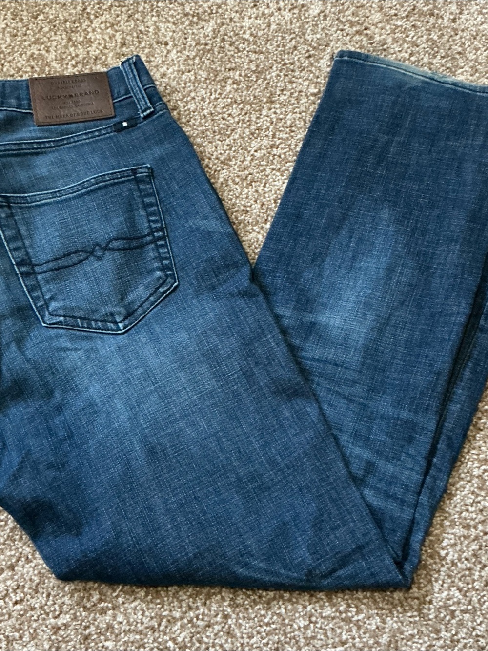 Lucky Brand Men's Indigo Blue Straight Jeans